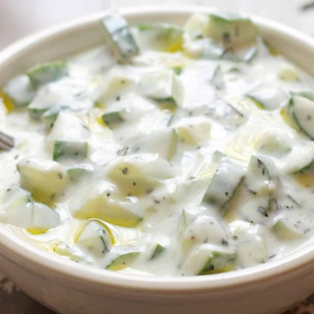Cucumber Yogurt Salad.