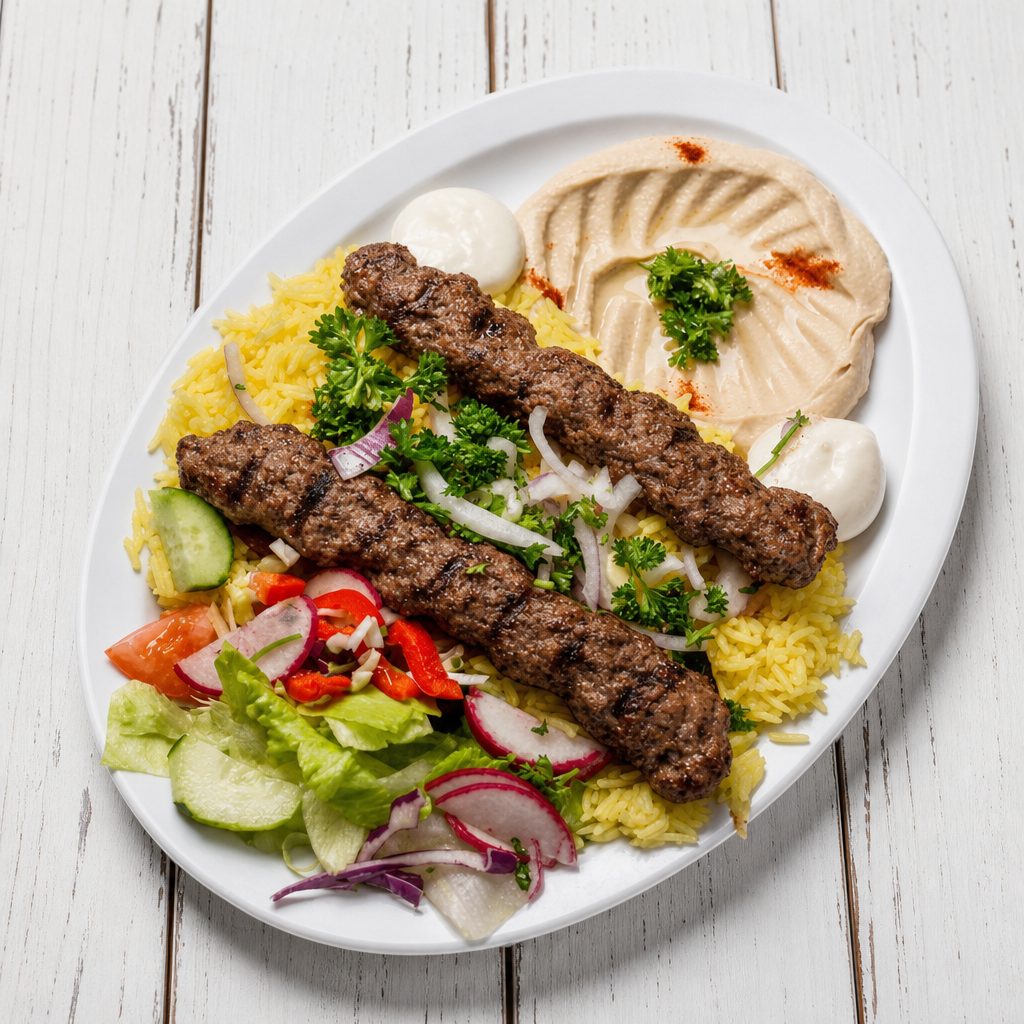 Kofta Kebab Plate.