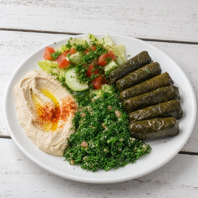 Grape Leaves Plate.