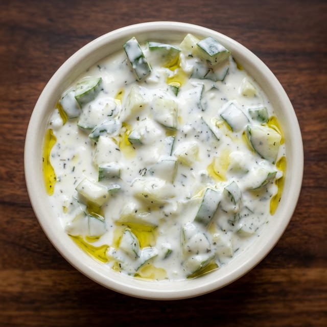 Cucumber Yogurt Salad Tray.