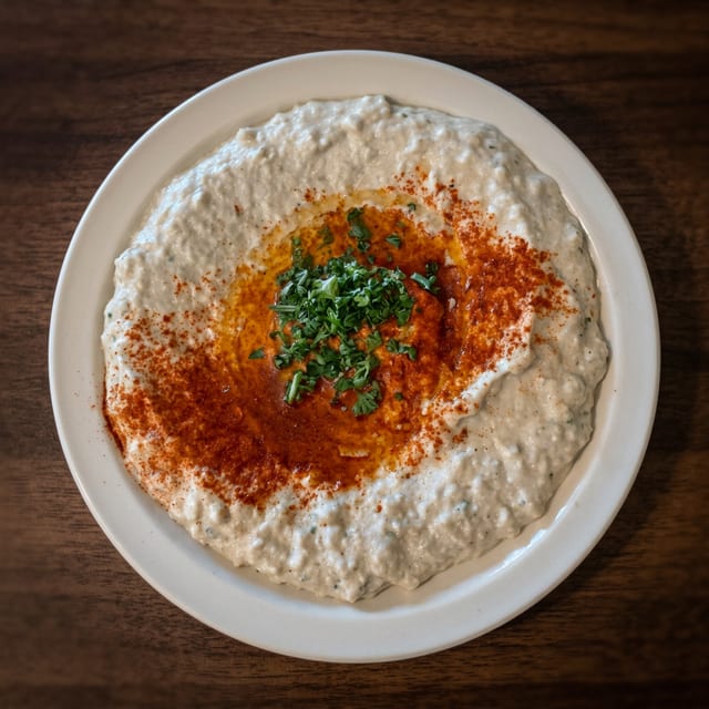 Baba Ghanoush Appetizer.