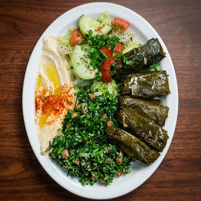 Grape Leaves Plate.