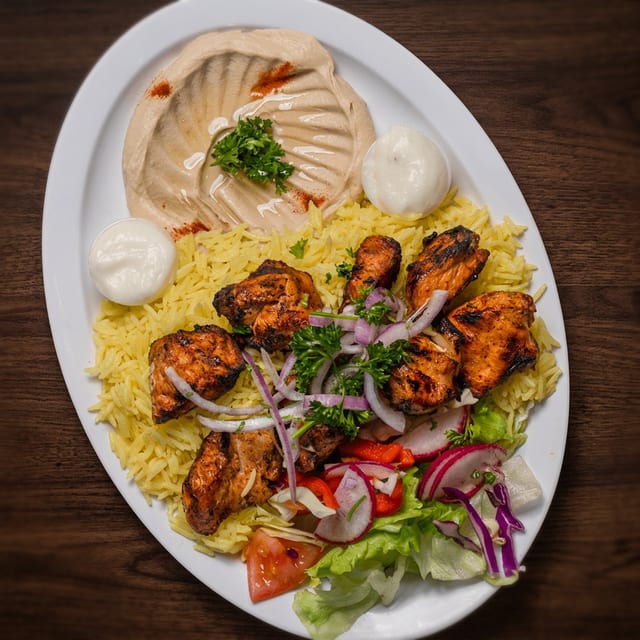 Chicken Kebab Plate.